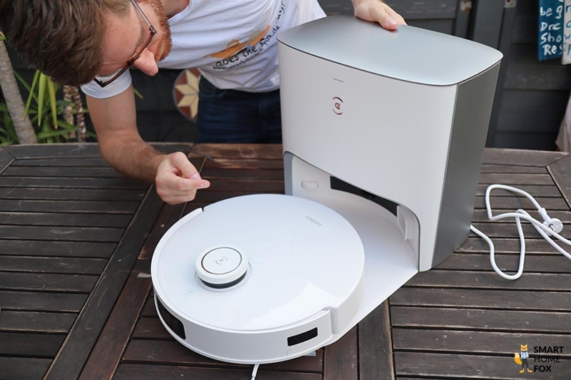 ecovacs deebot t10 station de vidage automatique